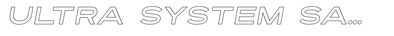 Ultra System Sans Line Two Italic